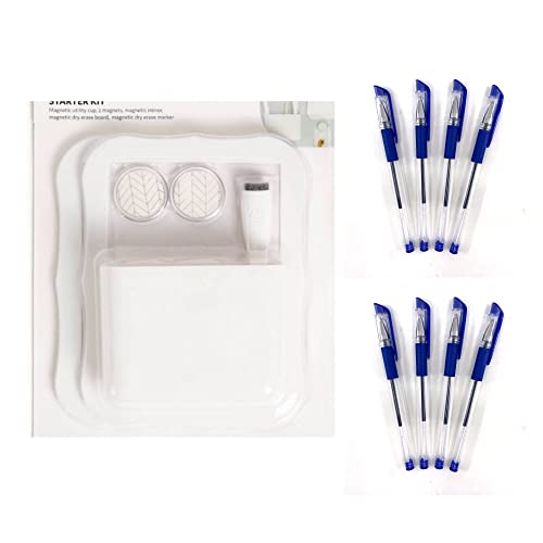 White With Blue Pens