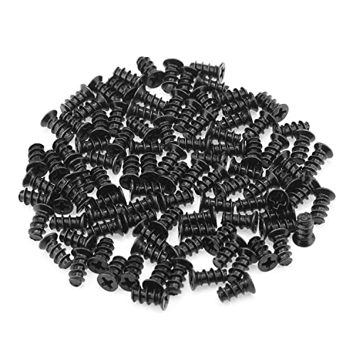 Black, screws for computer case fan, M5x10