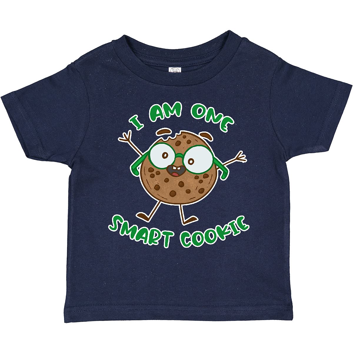 Inktastic 'I Am 1 Smart Cookie' Toddler T-Shirt - Cute & Comfortable Cotton Tee for 1 Year Old Birthday Outfits & Photo Shoots
