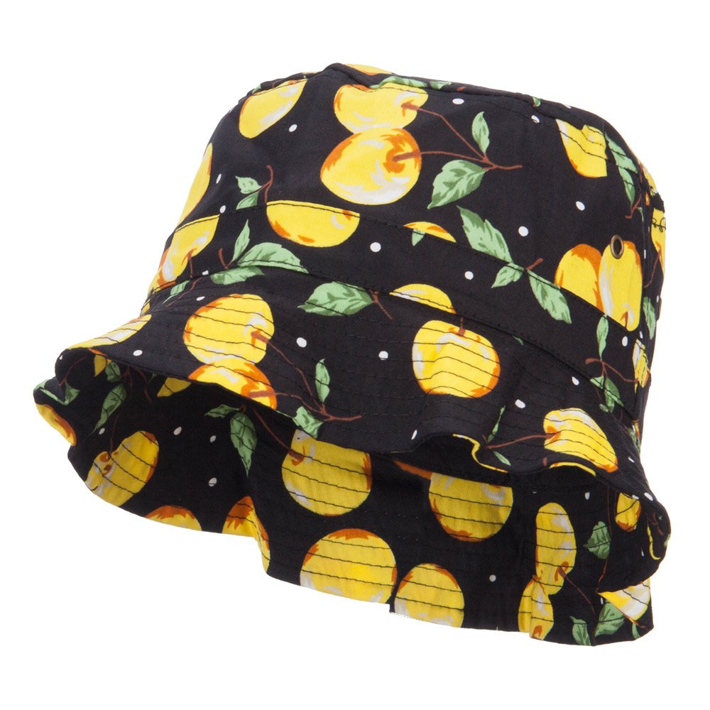 Jeanne Simmons Women's Fruit Print Bucket Hat - Summer Beach Sun Hat for Outdoor Activities, Travel & Fashion Accessories