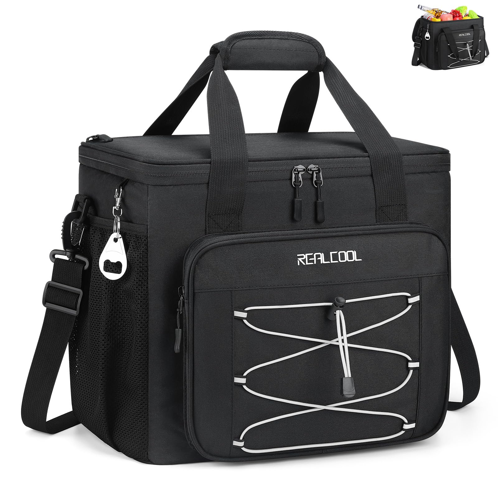 35/45 Can Soft Cooler Bag - Collapsible Insulated Leak-Proof Cooler for Picnic, Beach & Camping | Large Lunch Box for Men & Women | Perfect for Outdoor Activities, Travel & Grocery Shopping