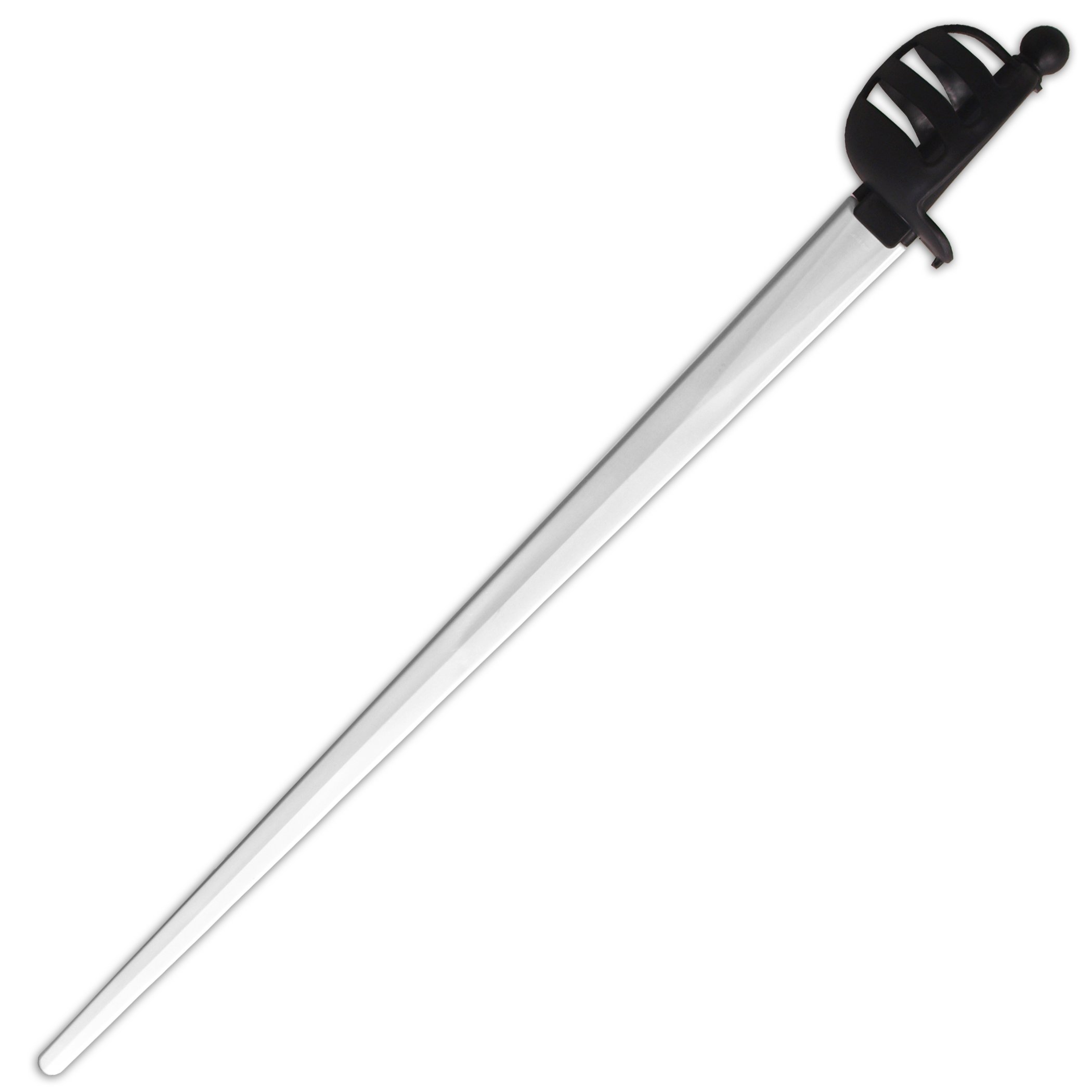Red Dragon Armoury PR9030 Synthetic Basket Hilt Sparring Sword - White Blade for LARP, Stage Combat & Training | Durable Practice Weapon for Medieval Reenactment & Theatrical Performances