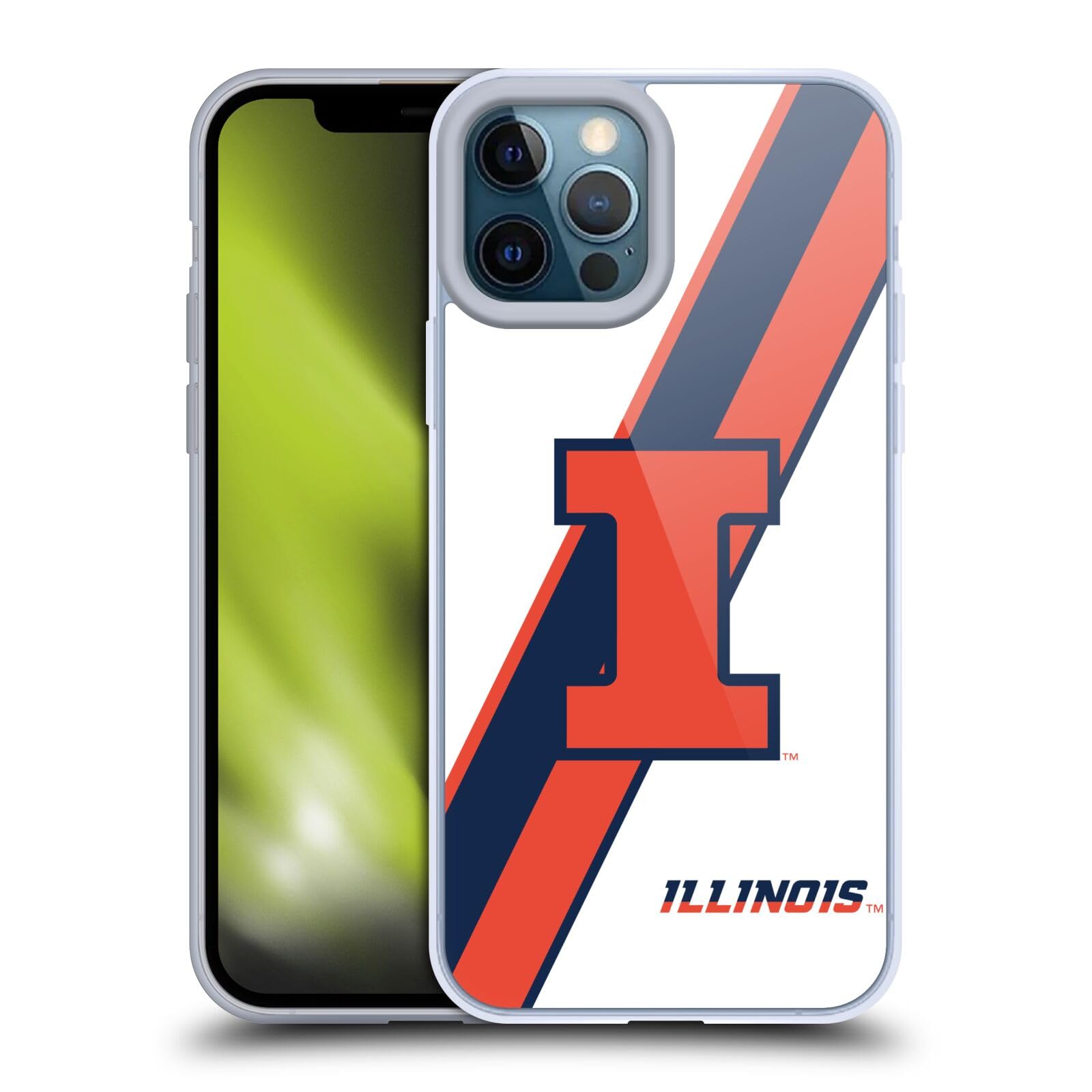 Officially Licensed University of Illinois iPhone 12 Pro Max Case | U of I Stripes Soft Gel Cover for Apple iPhone 12 Pro Max | Perfect for School Spirit, Game Days & Alumni Pride