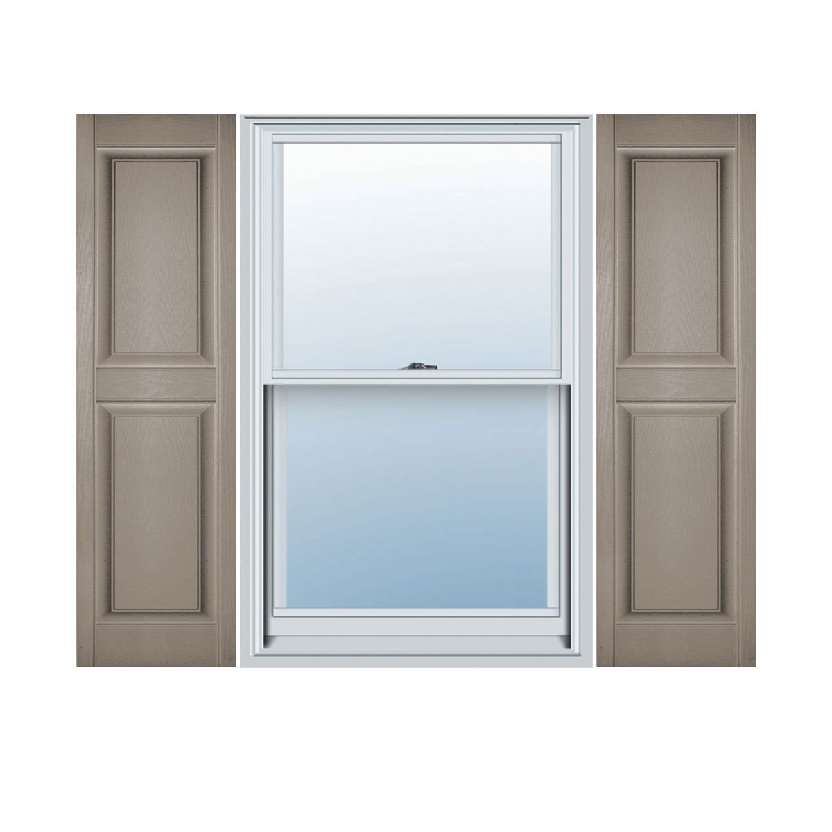 Williamsburg Raised Panel Vinyl Shutters - 1 Pair (14.75