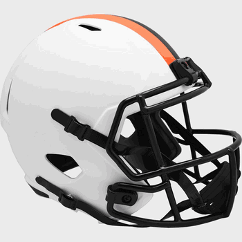 Cleveland Browns 2023 Riddell Flat White Alternate Revolution Speed Replica Football Helmet - Perfect for NFL Fans, Collectors & Game Day Decor