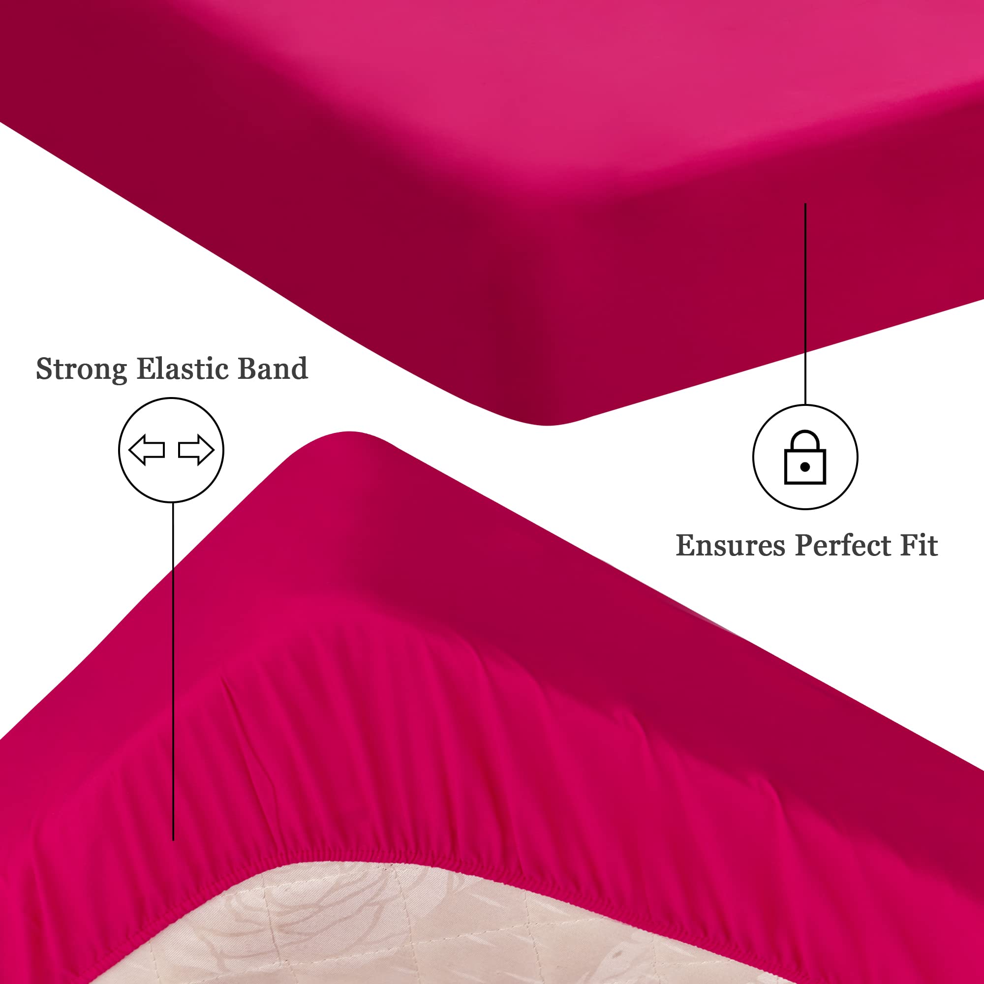 Waterproof Full Size Mattress Protector - Fitted Sheet Style with 18