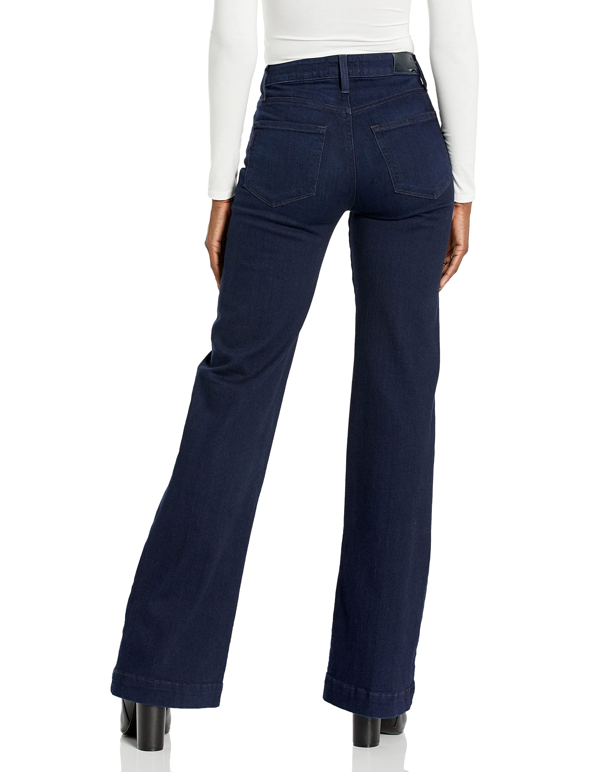 PAIGE Women's Leenah High Rise Wide Leg Transcend Vintage Jeans in Telluride Wash - Comfortable & Stylish Denim for Casual Outings & Weekend Wear