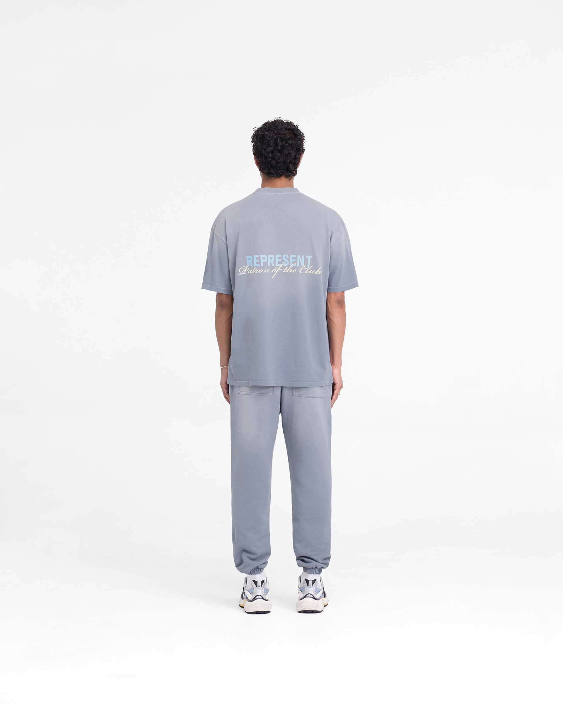 Patron Of The Club Vintage Washed Grey T-Shirt - Casual Streetwear for Men & Women | Perfect for Night Out, Concerts & Urban Fashion