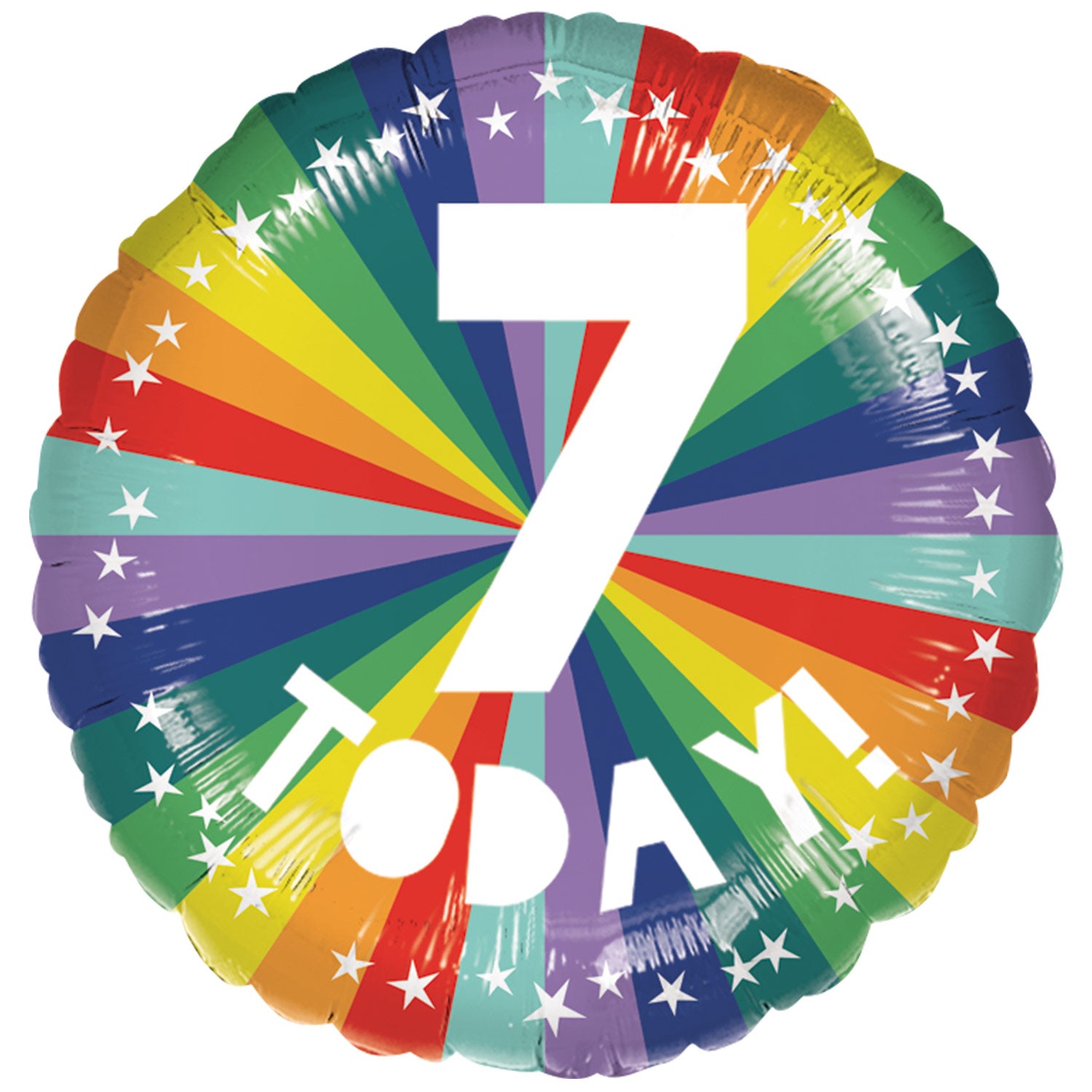 45cm Standard Rainbow 7 Today Foil Balloon - Birthday Party Decorations, Graduation Celebration, Baby Shower Supplies, Gender Reveal Party Decor