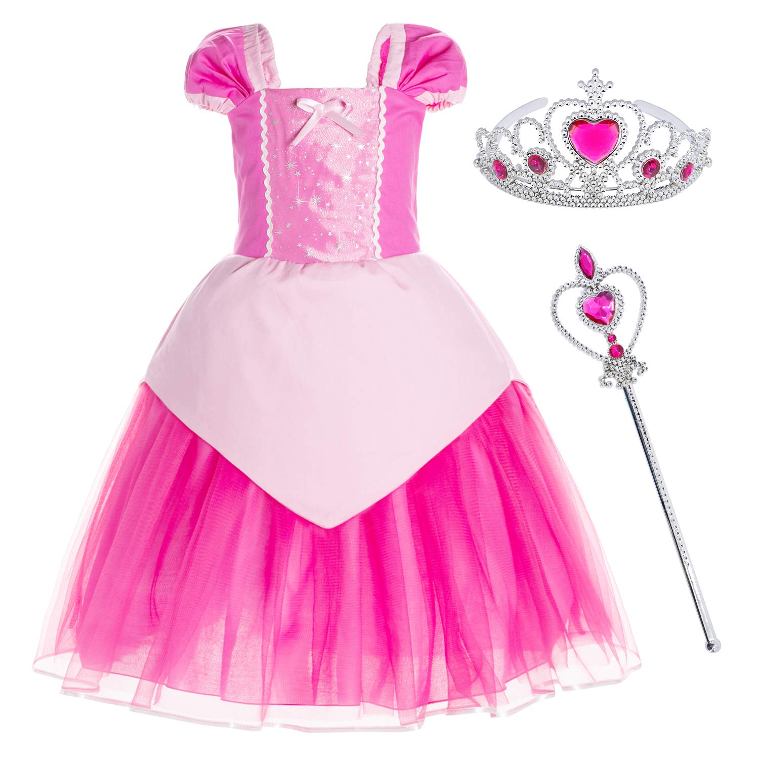 Princess Costume Dress for Toddler Girls | Birthday Party Dress Up | Halloween, Christmas, Role Play & Dress Up Pretend Play