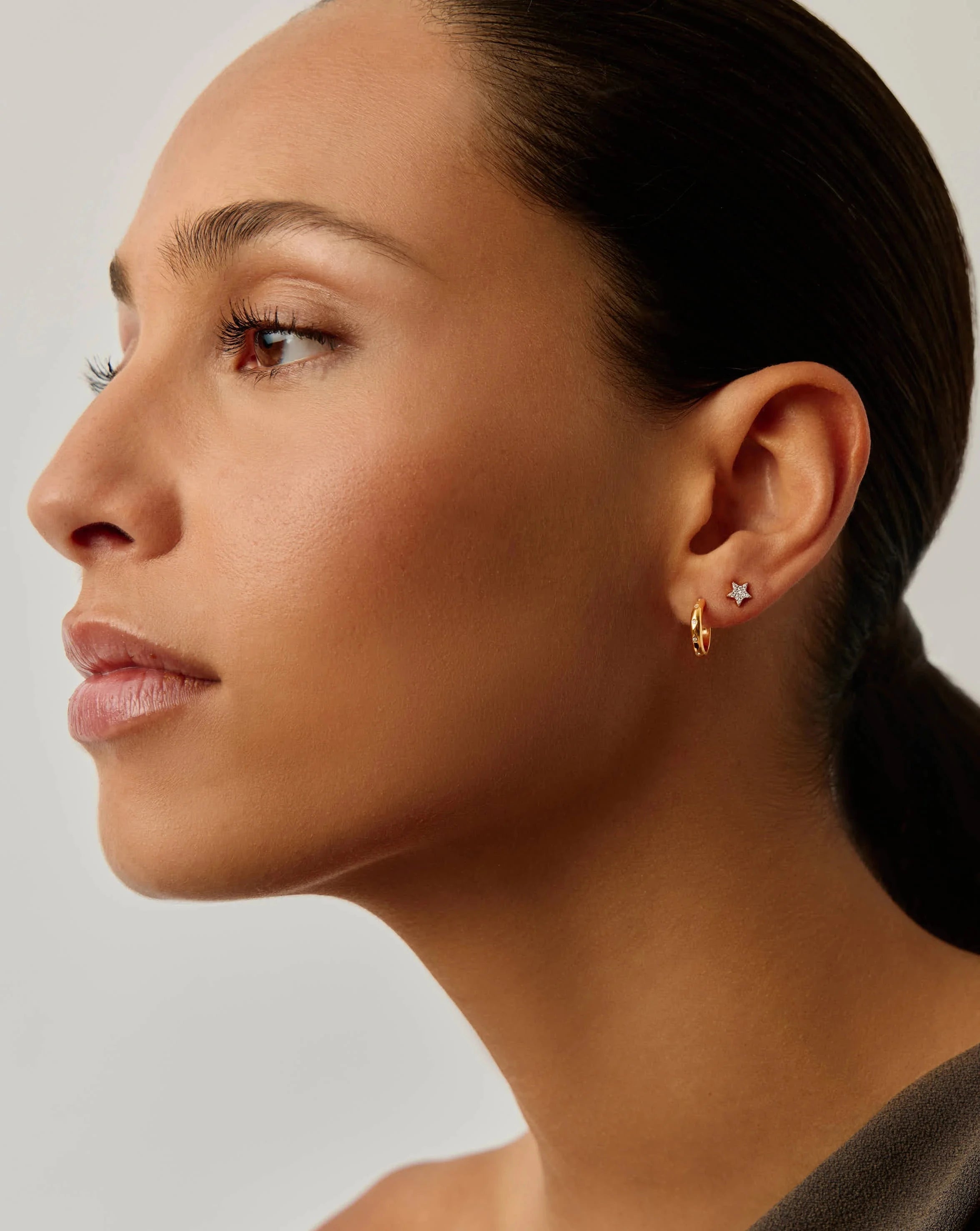 Mini Solar Studded Hoop Earrings - Gold & Silver Small Hoop Earrings for Women - Perfect for Everyday Wear, Parties & Gifts