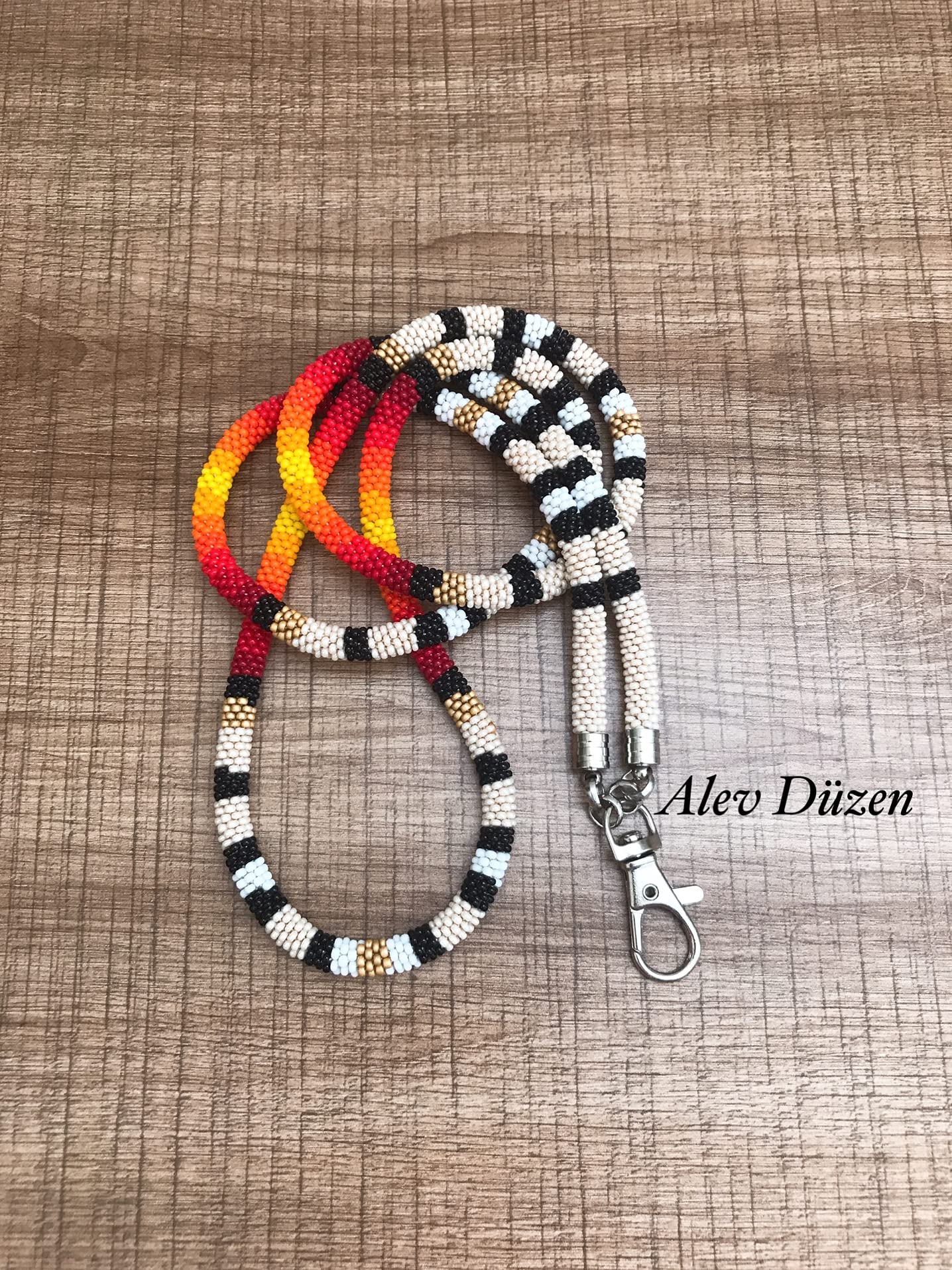 Handmade Native American Beaded Lanyard - Stylish Badge Holder for Women, Teachers & Nurses - Perfect for ID Cards, Keys & Work Accessories