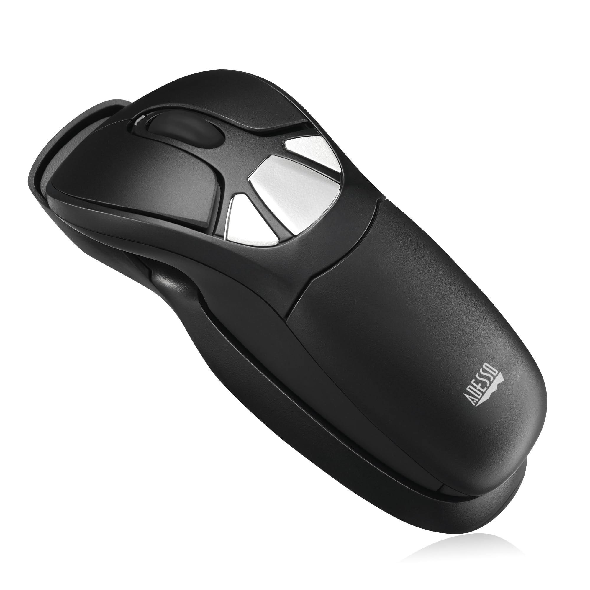 Adesso iMouse P30 Air Mouse GO Plus - Wireless USB Presenter & Cursor Controller for TV, Projector, Laptop, Desktop, CCTV - Rechargeable Presentation Clicker with Charging Stand - Perfect for Meetings, Home Theater & Security Monitoring