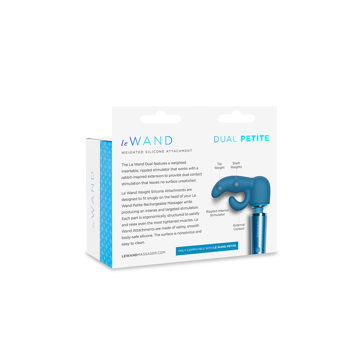 Le Wand Petite Dual Weighted Silicone Attachment - Premium Massager for Neck, Back & Shoulder Pain Relief - Perfect for Home Spa & Relaxation Therapy
