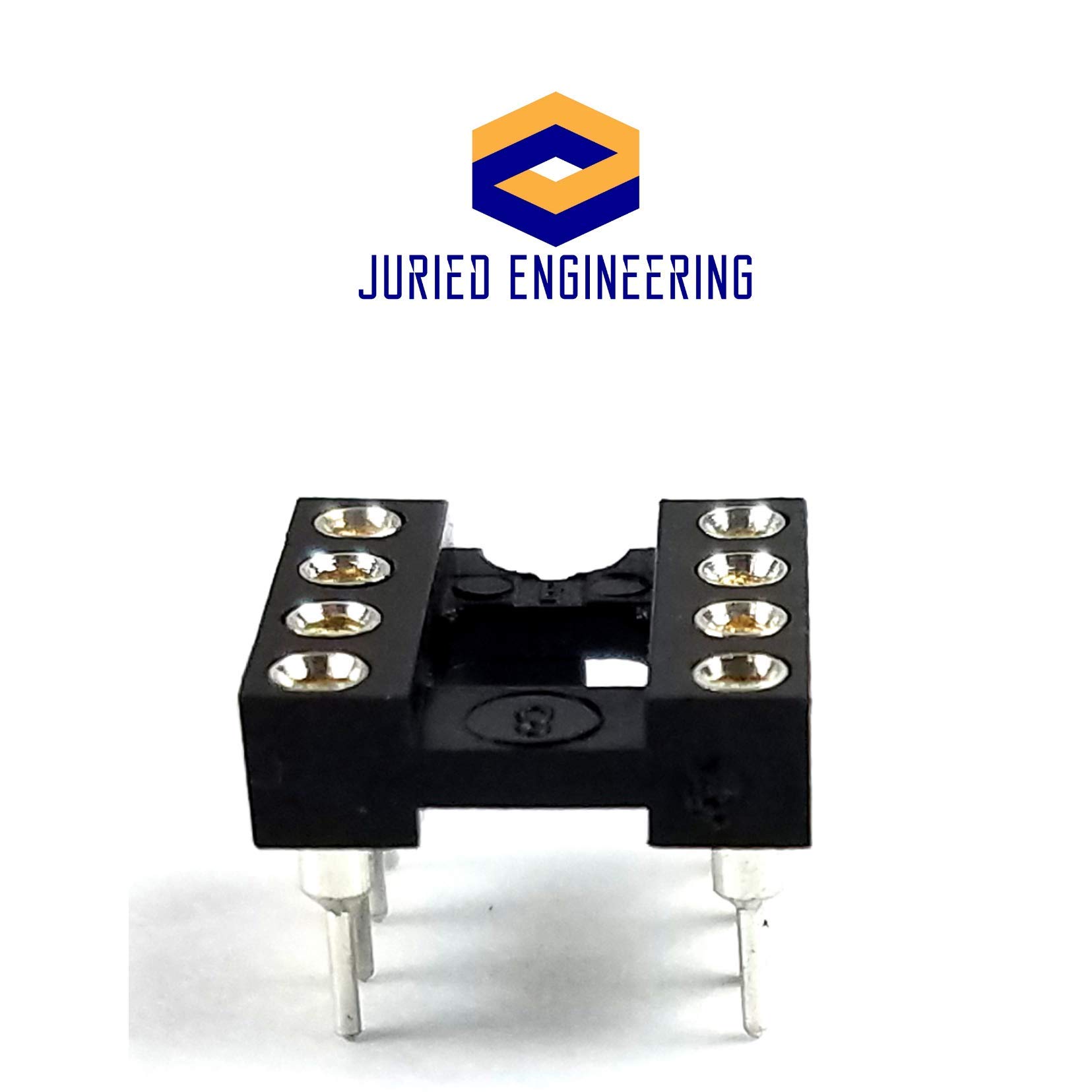 NE555P IC Single Precision Timer & 8-Pin DIP Sockets with Machined Contact Pins - Breadboard-Friendly (1 Pair) for DIY Electronics Projects, Arduino Prototyping, and Circuit Testing