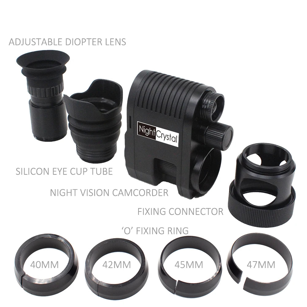 Best Hunting Night Vision Goggles with 850nm Rifle Thermal Scope - Clip-On Monocular Digital Camera for Red Dot Sight & Laser IR - Perfect for Night Hunting, Wildlife Observation & Tactical Missions
