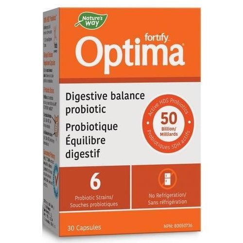 Nature's Way Fortify Optima Digestive Balance Probiotic 50 Billion CFU - 30 Capsules for Gut Health & Immune Support - Supports Digestion, Bloating Relief & Daily Wellness