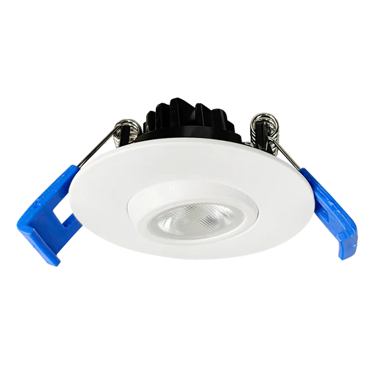 Luxrite LR23236 2-Pack Gimbal Round Snap-In Downlight - 5 CCT Adjustable LED Recessed Light for Kitchen, Living Room & Bedroom