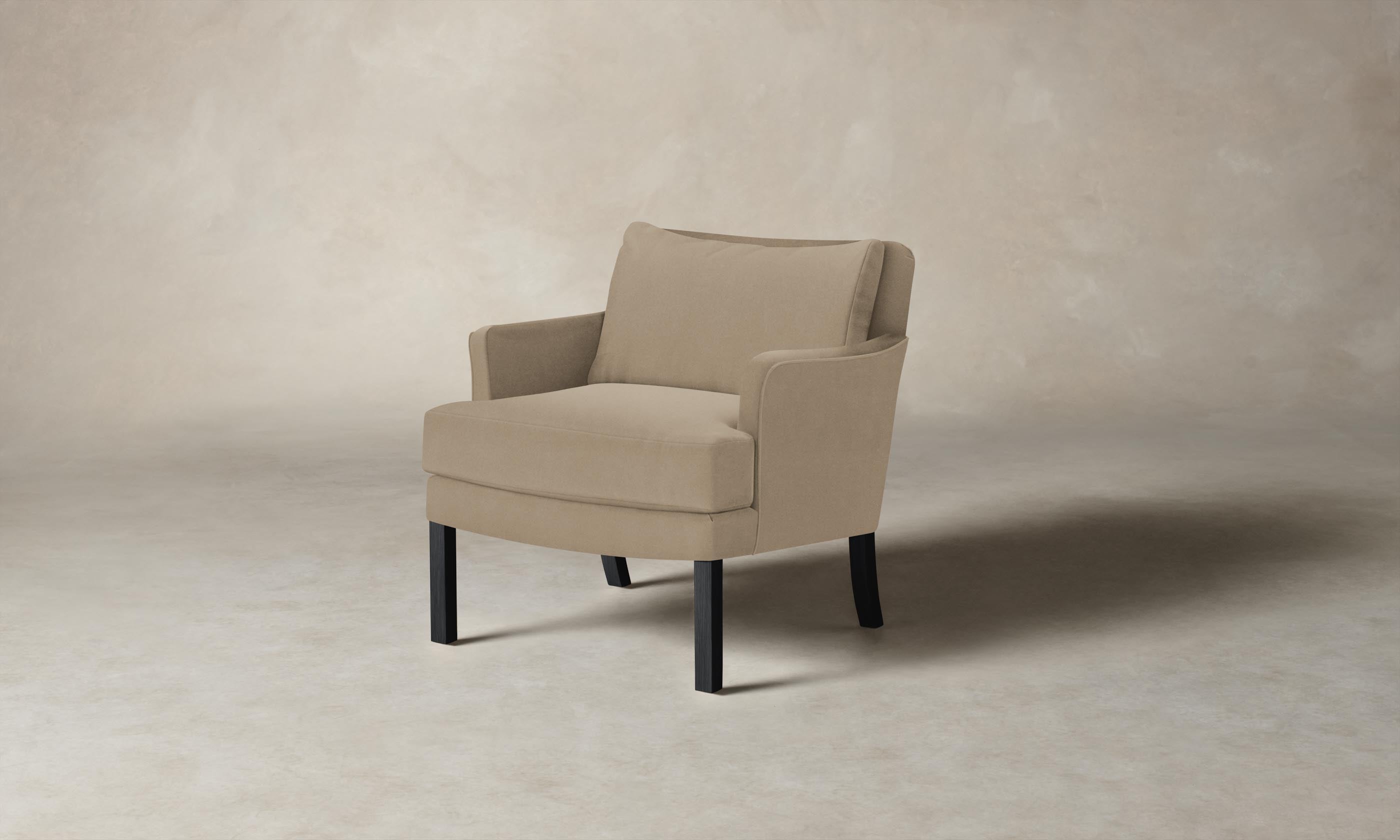 Kaye Performance Velvet Taupe Accent Chair - Modern Upholstered Lounge Chair for Living Room, Bedroom, or Office Decor