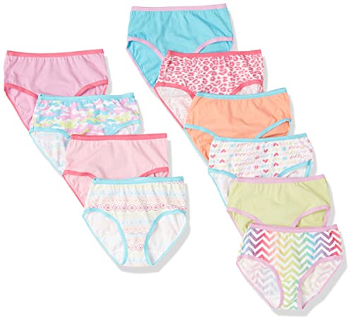 Trimfit Girls 100% Cotton Colorful Briefs Panties (Pack of 10) - Soft & Comfortable Underwear for Kids, Toddlers & Teens - Perfect for School, Playtime & Everyday Wear