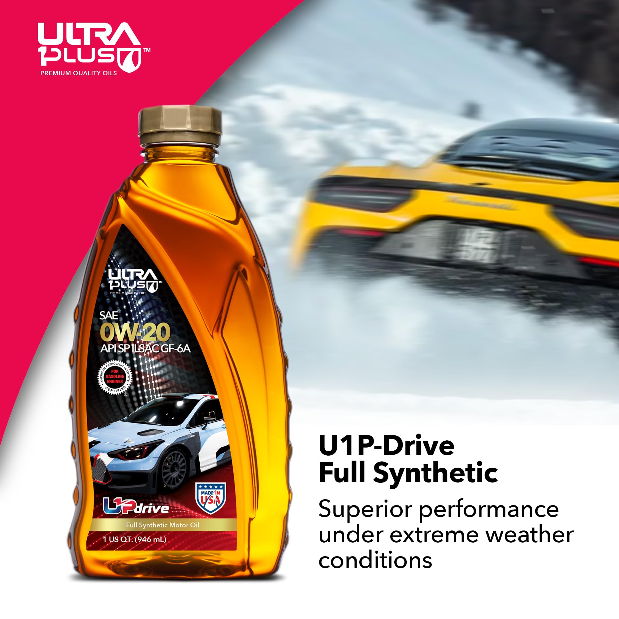 SAE 0W-20 Full Synthetic Motor Oil API SP ILSAC GF-6A - 12 Quart Pack for Cars, SUVs & Light Trucks - Improves Fuel Efficiency & Engine Protection