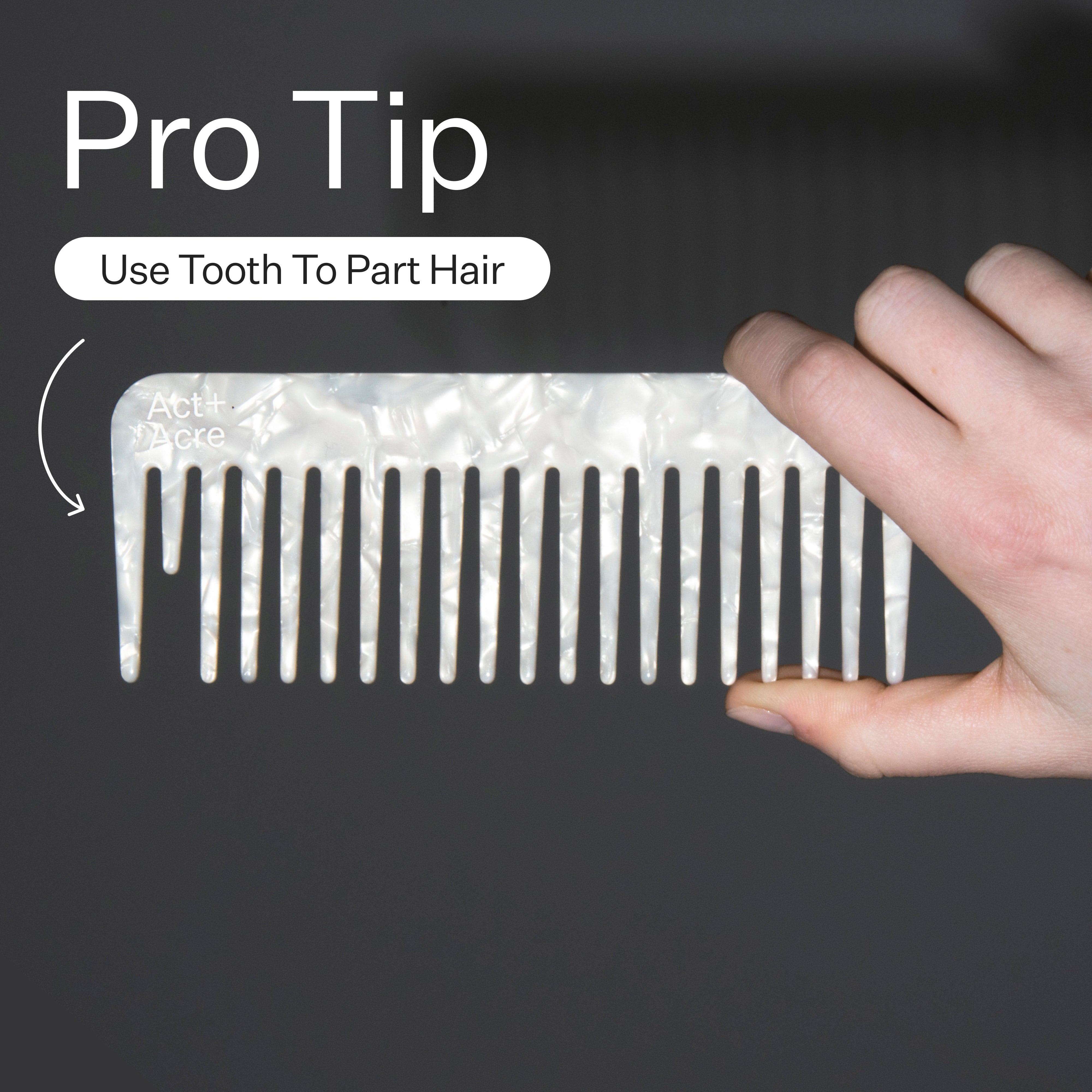 Detangling Hair Comb for Wet & Dry Hair - Wide Tooth Comb for Curly, Thick & Long Hair - Gentle Knot Remover for Pain-Free Detangling - Perfect for Shower, Travel & Daily Hair Care