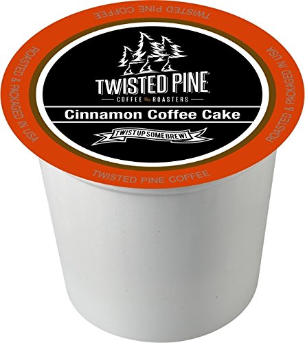 Twisted Pine Cinnamon Coffee Cake Flavored Coffee Pods - 80 Single-Serve K-Cups for Keurig Brewers | Perfect for Breakfast, Office & Cozy Mornings