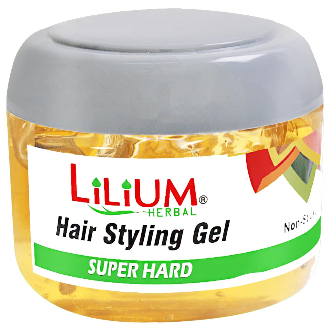 Lilium Strong Hold Hair Styling Gel - 300ml, Long Lasting Shine, Non-Sticky Formula for Super Hard Hold & Wet Look (Orange) - Perfect for Men's Hairstyling, Parties, Weddings & Daily Grooming