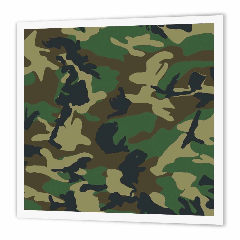 3D Rose Green Camouflage Print Iron-On Heat Transfer - 8