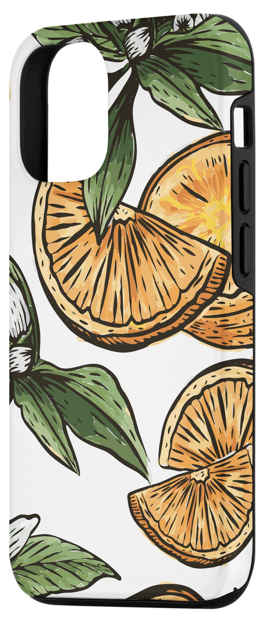 iPhone 12/12 Pro Case with Vibrant Citrus Flower Design - Durable Protective Cover for Everyday Use, Work & Travel
