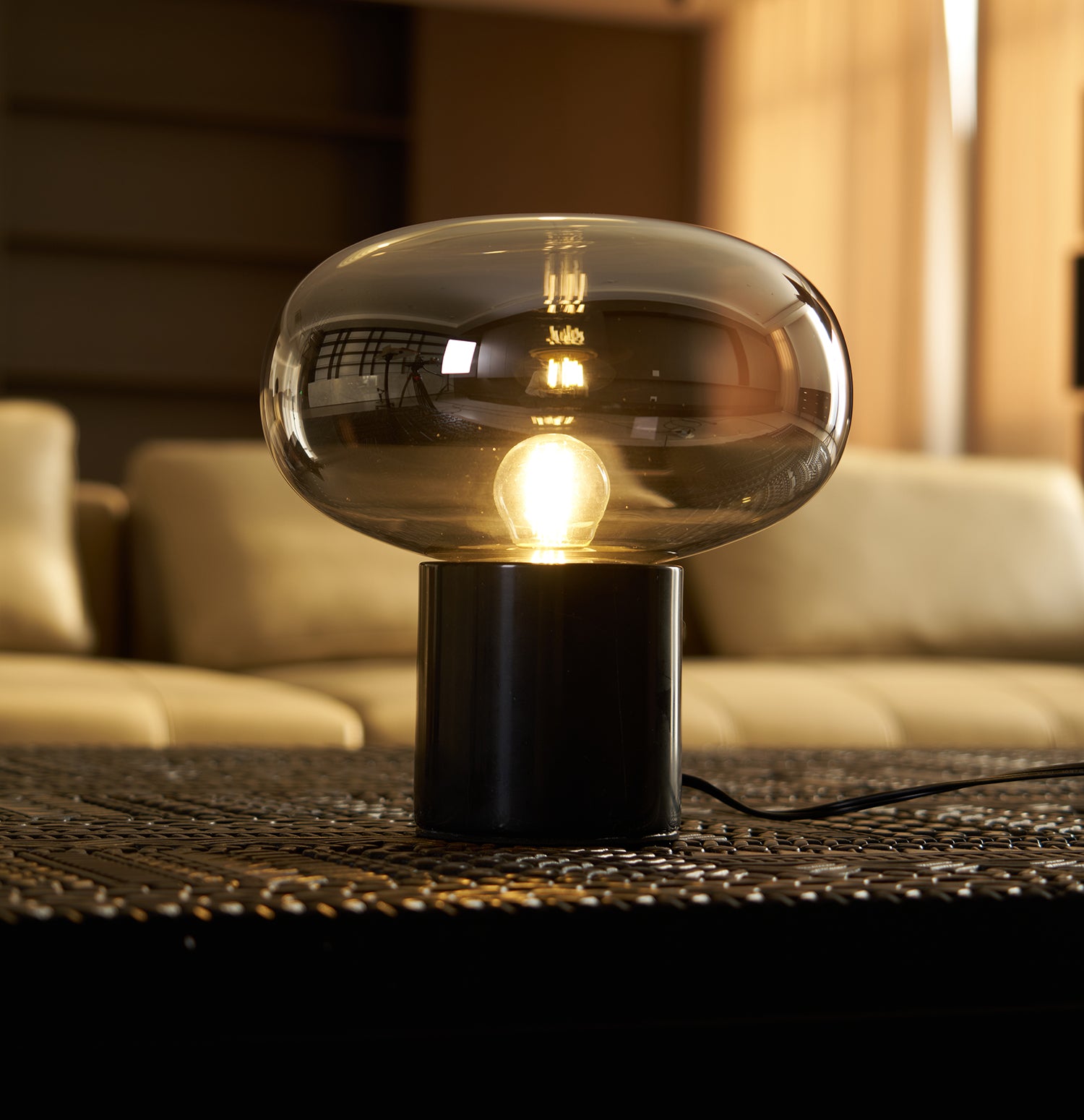 Sylvaine Table Lamp - Modern LED Bedside Lamp with USB Port, Touch Control, Dimmable Warm White Light - Perfect for Bedroom, Living Room, Office Nightstand Lighting