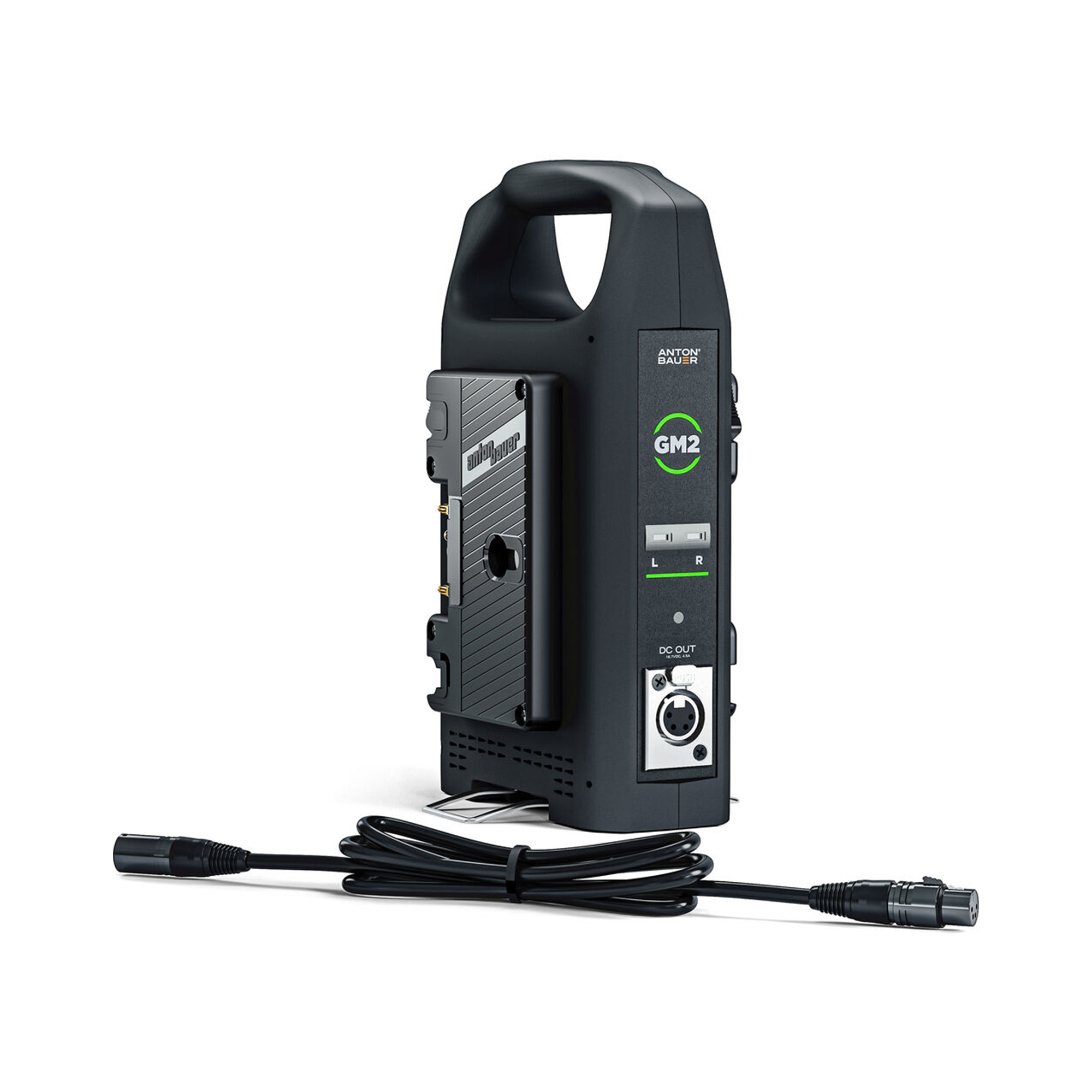 Anton Bauer GM2 Dual Bay Gold Mount Battery Charger with 4 Pin XLR Output - Professional Power Solution for Cinema Cameras & Broadcast Equipment