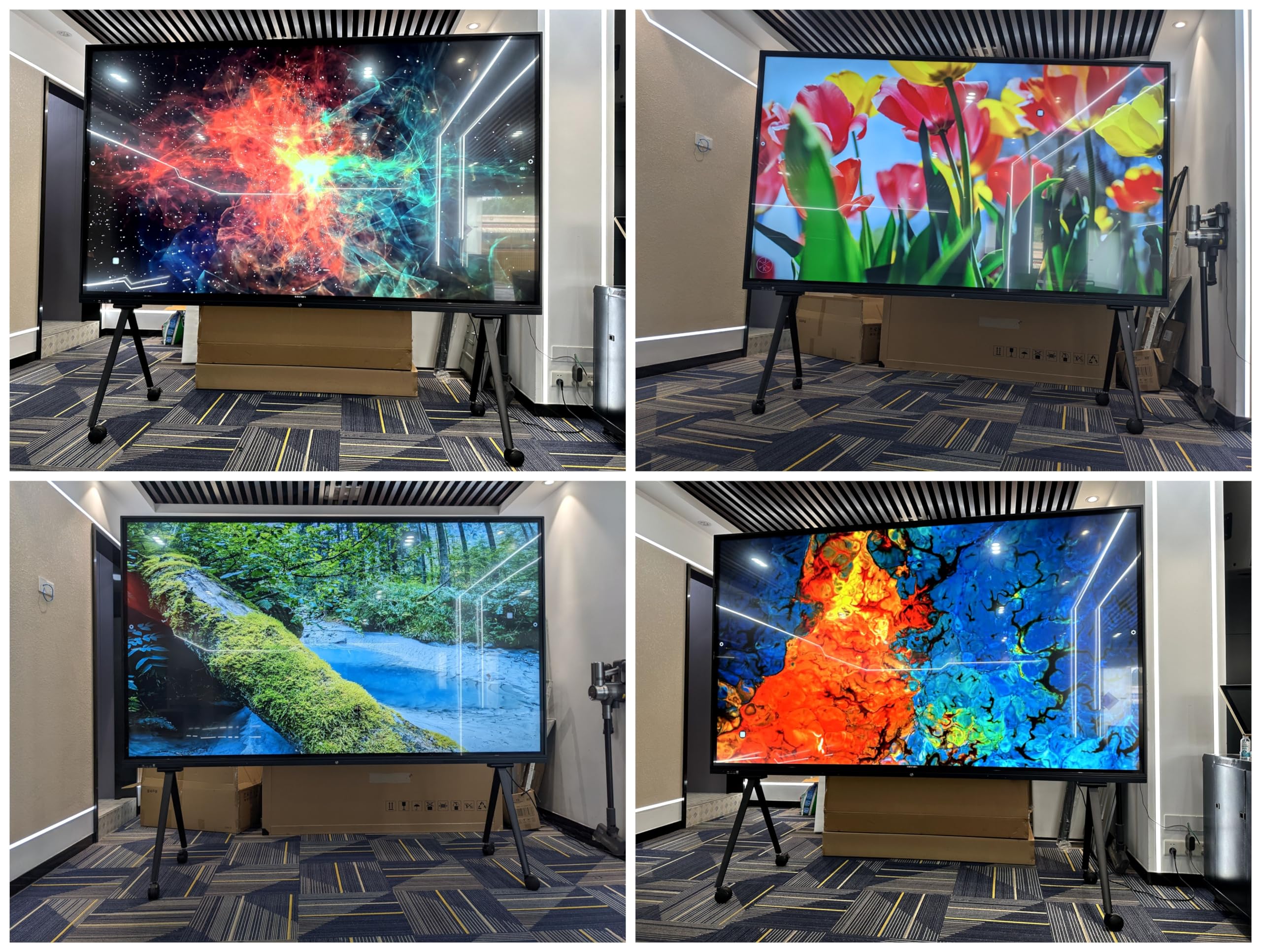 100 Inch Mobile Smart TV with 4K UHD LED Screen - Portable Home Theater Display for Living Room, Bedroom & Entertainment Spaces | Perfect for Movie Nights, Gaming & Streaming