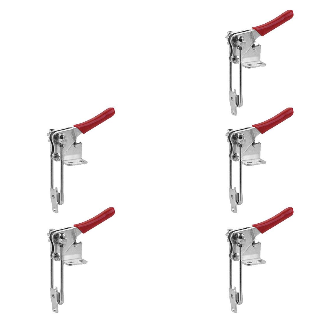 (5 Pack) 500LB Heavy Duty Vertical U-Hook Flange Base Latch Clamp - Secure Pipes, Cables & Equipment for Industrial, Marine & DIY Projects