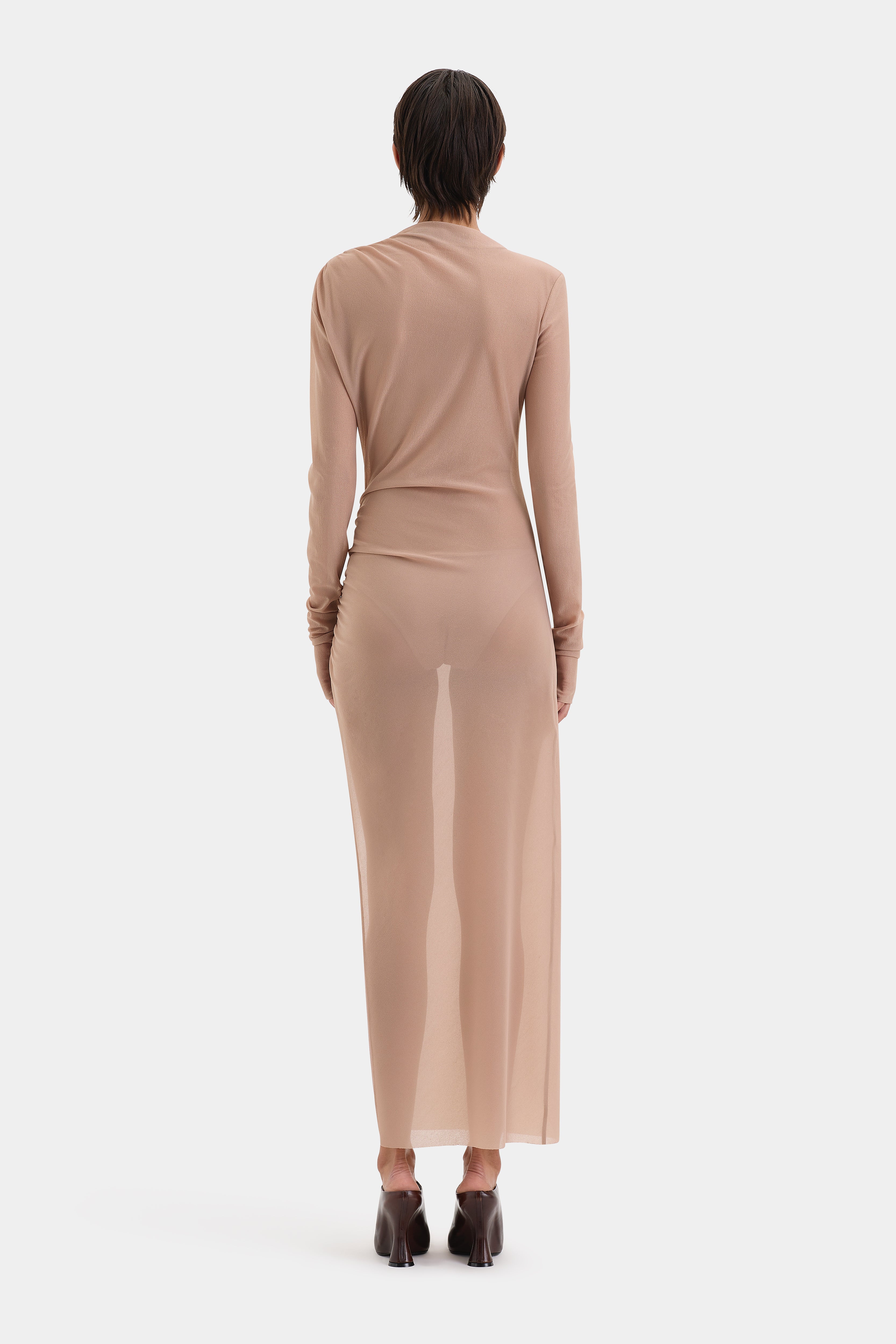 Elegant Ruby Red Draped Gown for Women - Formal Evening Dress for Prom, Wedding & Special Occasions