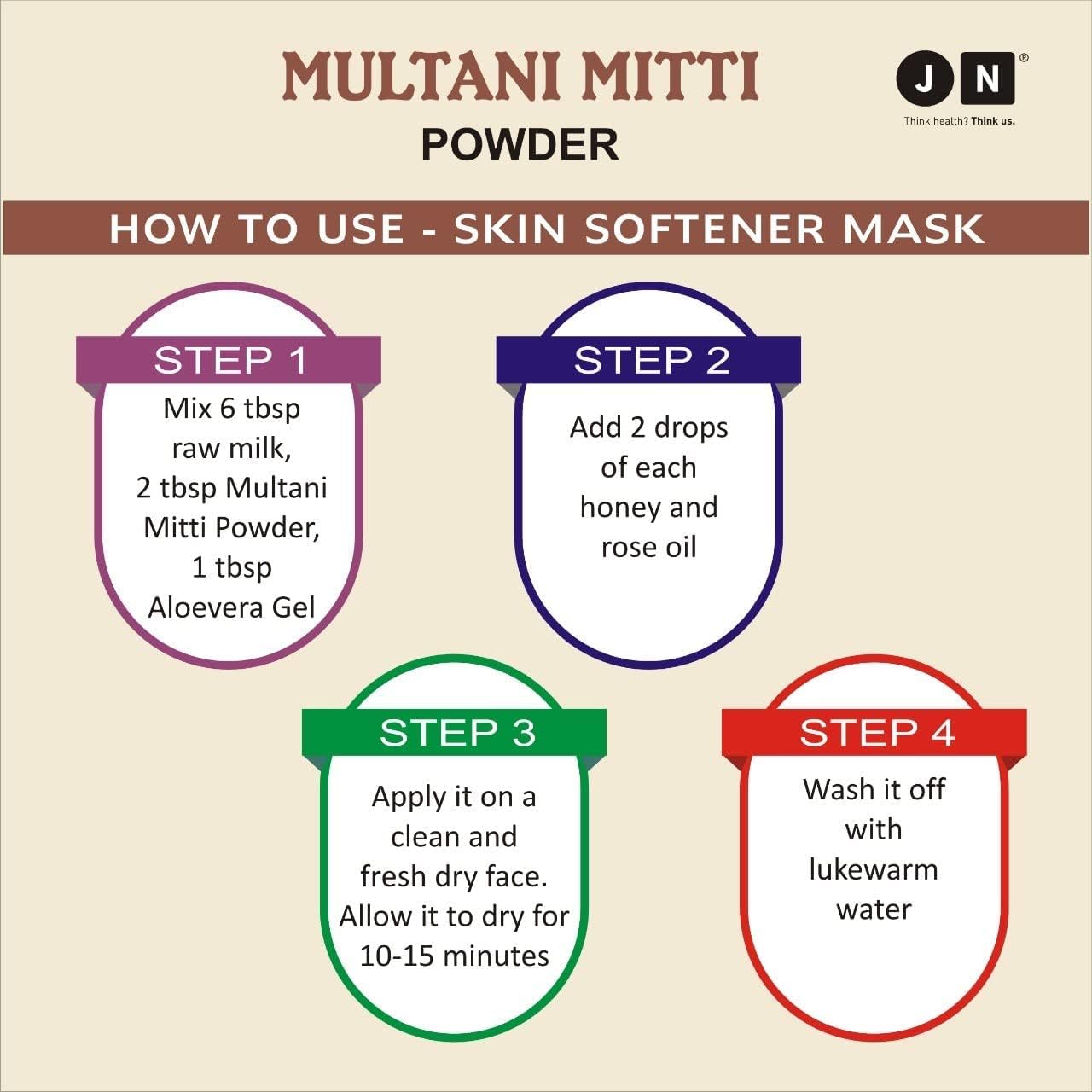 Pure Natural Organic Multani Mitti Fuller's Earth Powder for Face & Skin - Lightens, Brightens, Fights Spots & Boosts Glow | Best for Acne Treatment, Skin Detox & Radiant Complexion | Perfect for Daily Skincare & Spa Treatments
