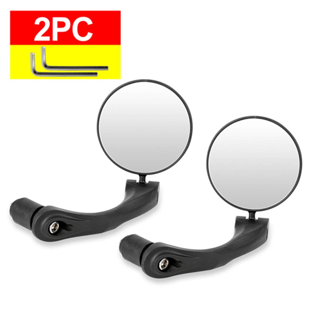 Jackyee Foldable Bicycle Rearview Mirror - Universal Convex Safety Mirror for Mountain & Road Bikes - Perfect for Commuting, Cycling Safety & Outdoor Adventures