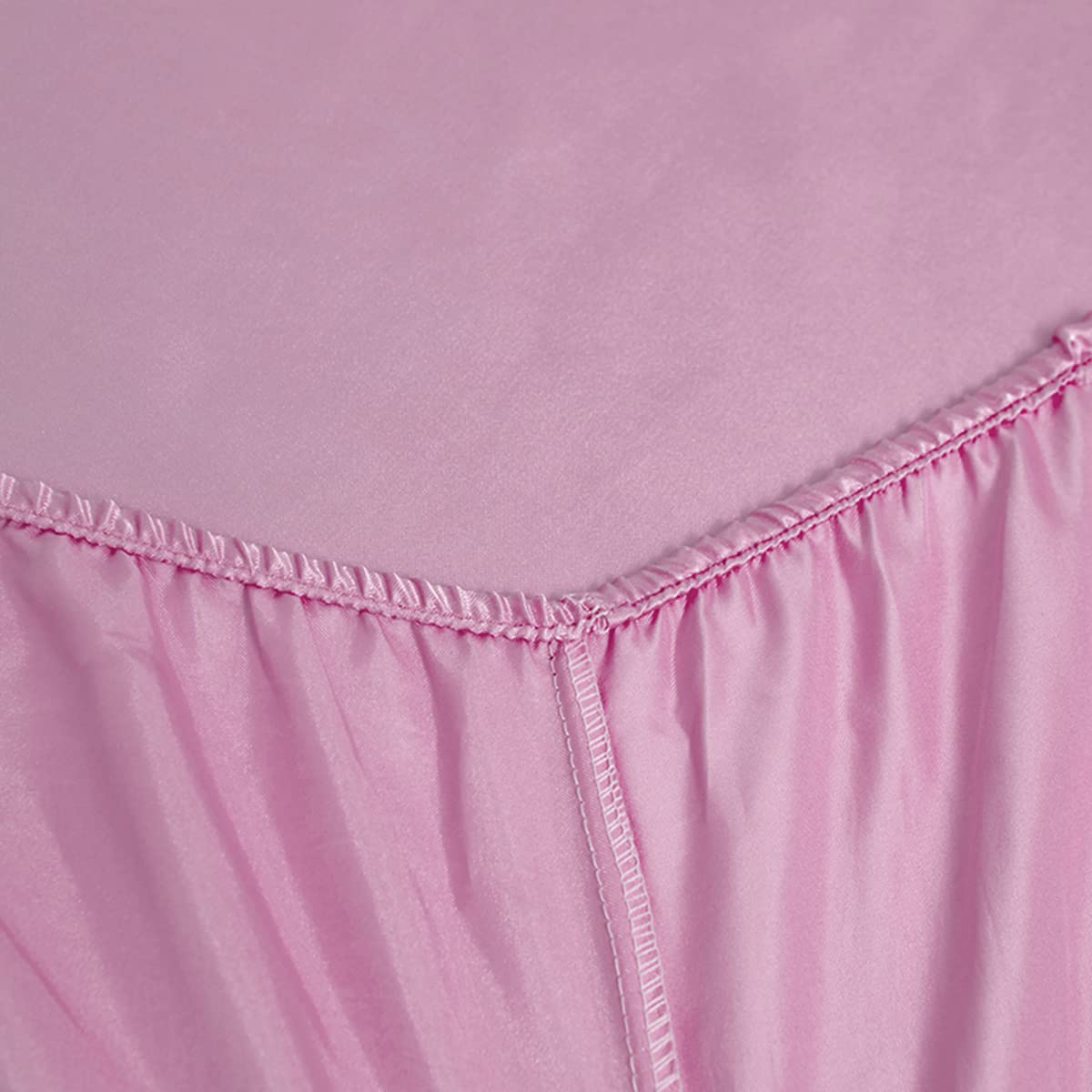 Premium Full Size Fitted Sheet - Deep Pocket Microfiber Bed Sheet - Wrinkle, Fade & Shrink Resistant - Easy Care Durable Bottom Sheet (Pink) - Perfect for Guest Rooms, Dorms & Everyday Comfort
