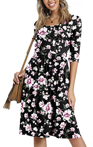 Pink Flower-black