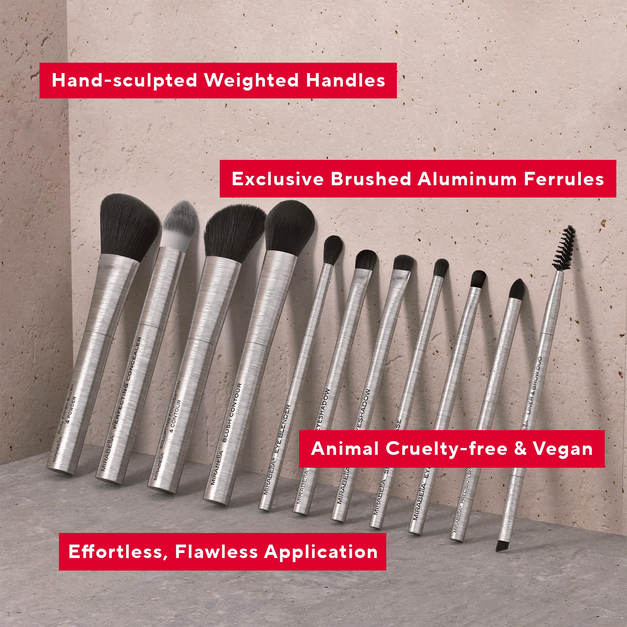 Premium Mirabella Eyeshadow Brush - Cruelty-Free Makeup Brush for Blending & Contouring