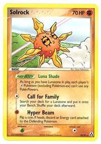 Pokemon Solrock (25) EX Legend Maker Trading Card - Rare Collectible for Battles & Deck Building