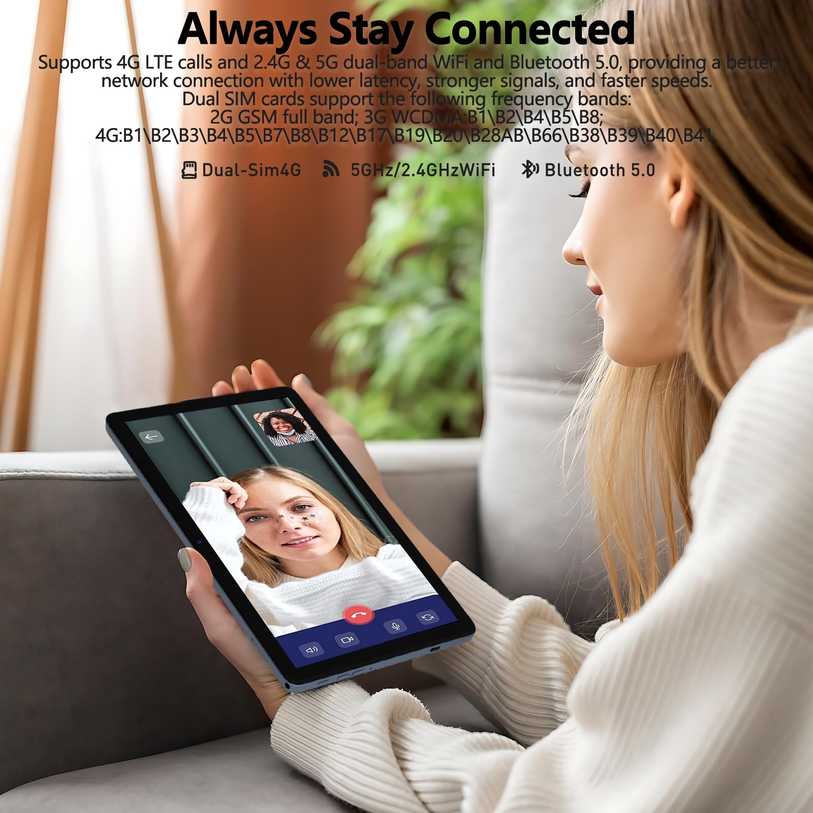 2025 Latest 10 Inch Android 14 Tablet with 4G LTE & Dual SIM Slots - 128GB ROM + 14GB RAM, Octa-Core Processor, 1TB Expandable Storage - 5G WiFi, 13MP+8MP Cameras, 7000mAh Battery, BT5.0, GPS - Includes Keyboard, Mouse & Stylus (Grey) - Perfect for Work, Study & Entertainment On-The-Go