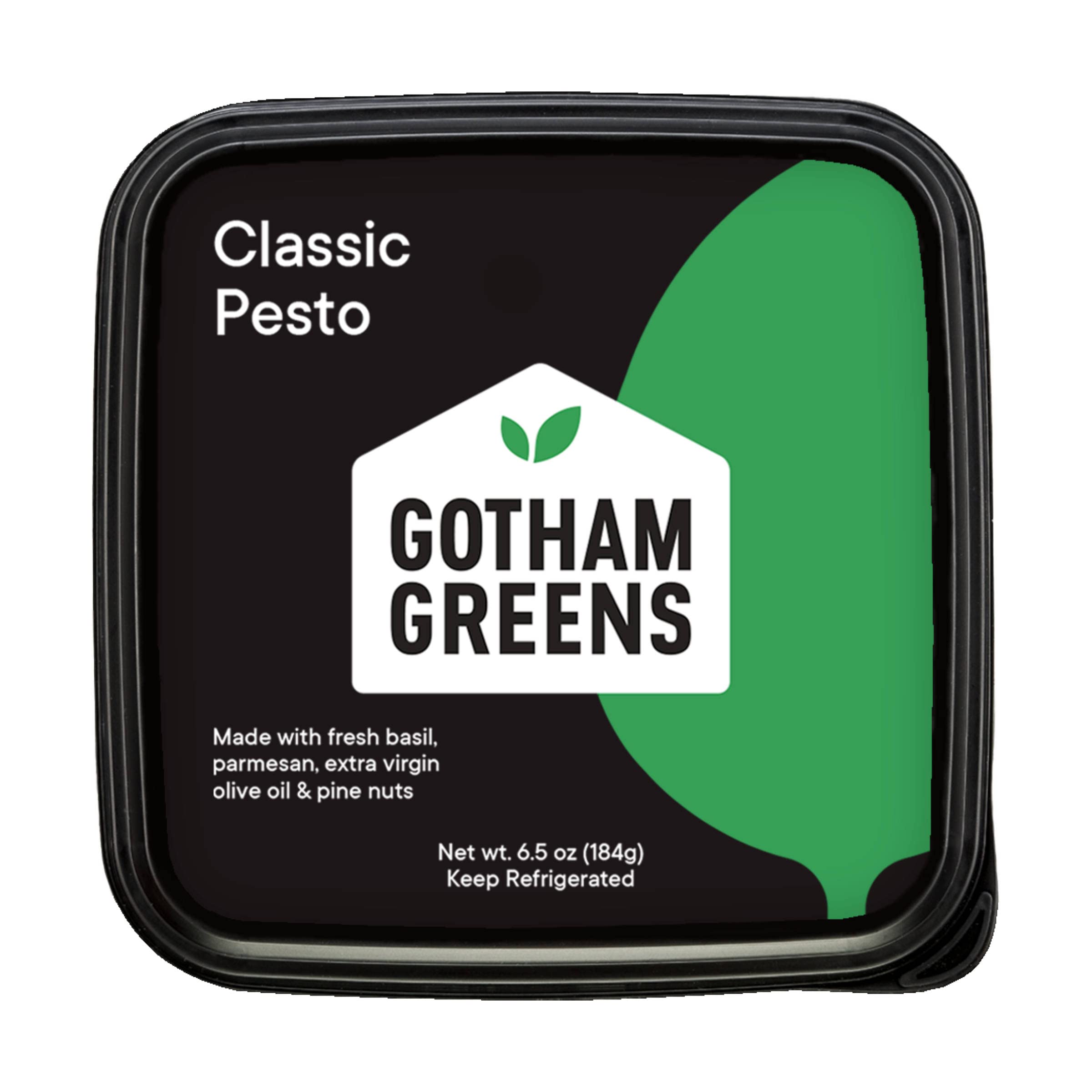 Gotham Greens Classic Pesto Sauce - 6.5 Oz Jar | Fresh Basil Pesto for Pasta, Pizza & Sandwiches | Vegan & Gluten-Free Italian Sauce