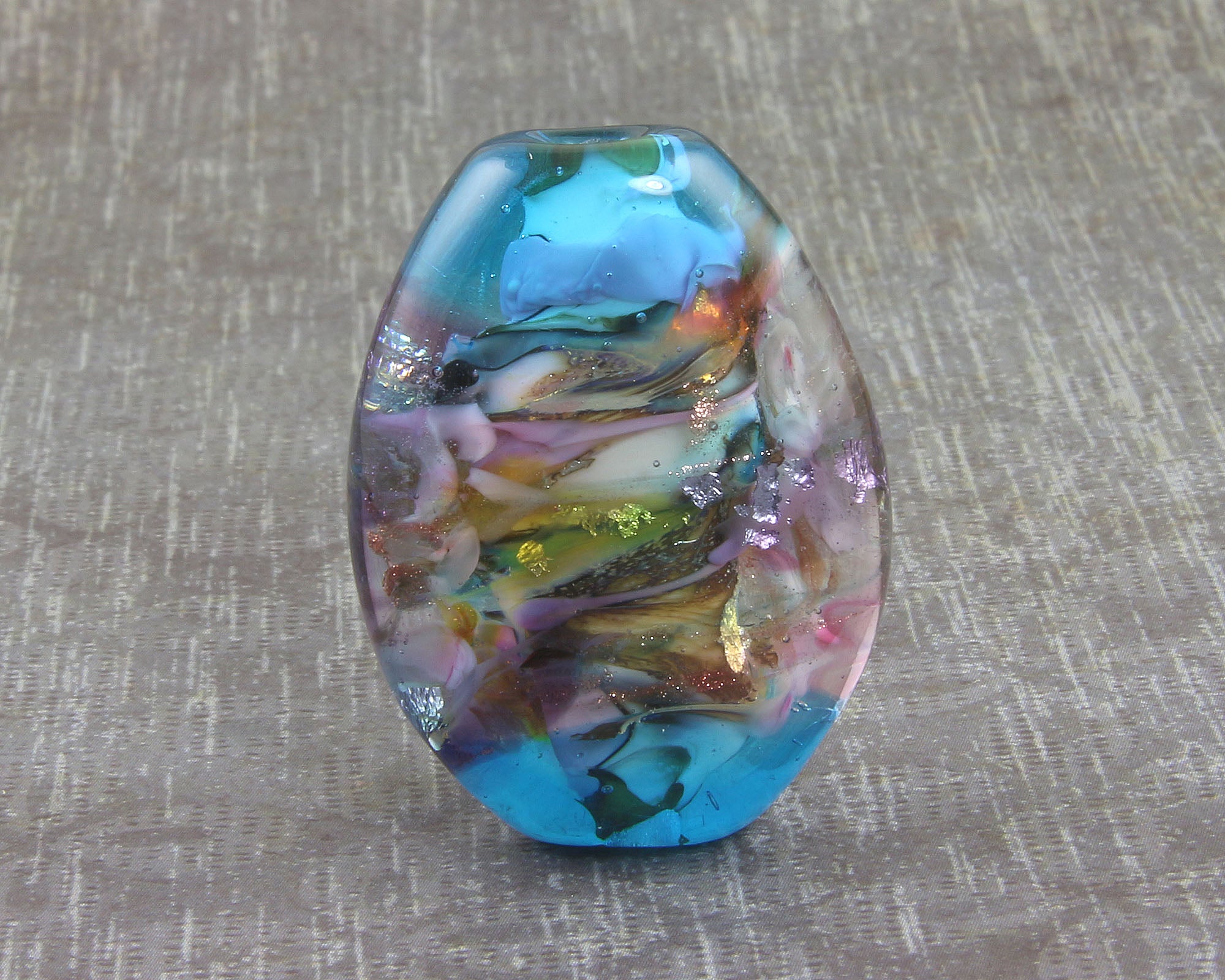 Handmade Pacific Coast Lampwork Glass Focal Bead SRA - Perfect for Jewelry Making, DIY Crafts & Beading Projects