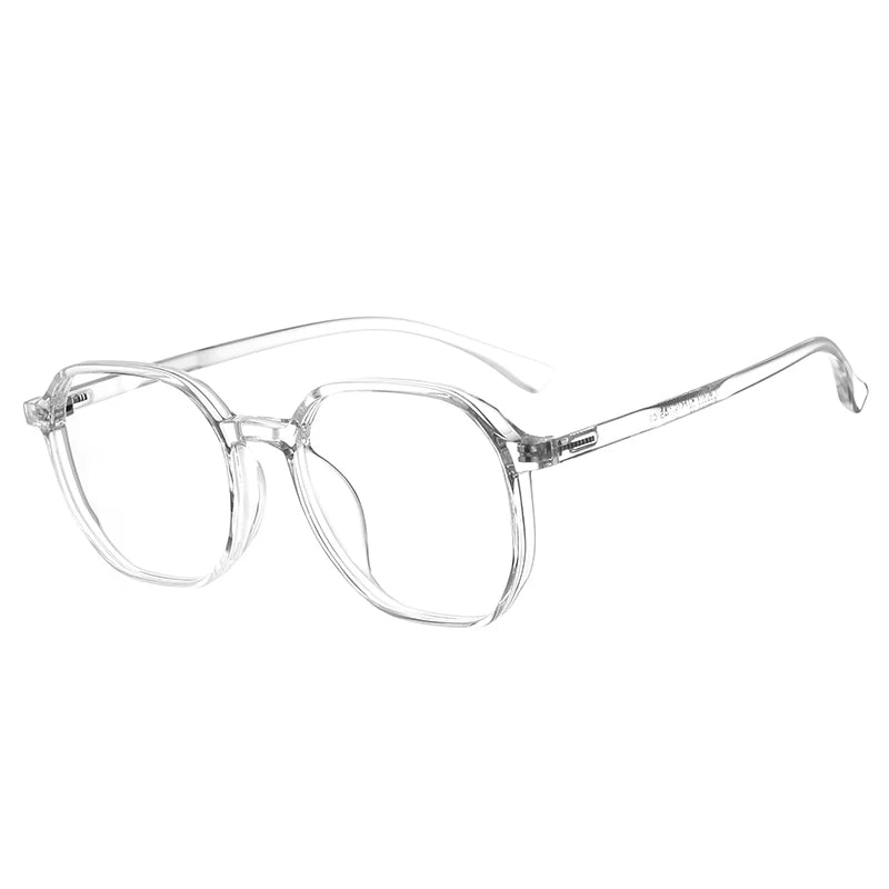 Bclear Unisex Full Rim Polygon TR90 Titanium Eyeglasses Frame 90303 - Lightweight & Durable Glasses for Work, Reading & Fashion
