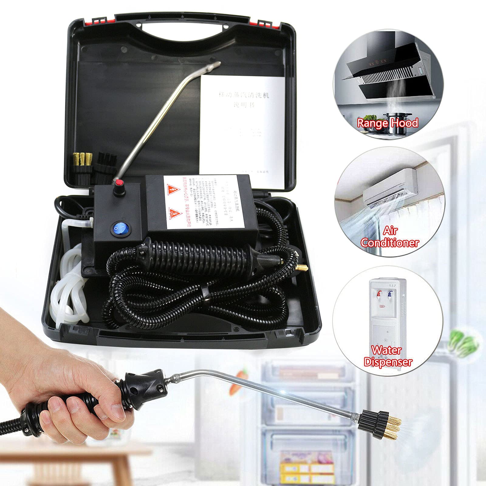 LOYALHEARTDY 1700W High-Pressure Steam Cleaner - Portable Multi-Purpose Steam Cleaning Machine for Home, Car, Furniture & More | Powerful Steam Mop for Deep Cleaning Floors, Upholstery & Tough Stains