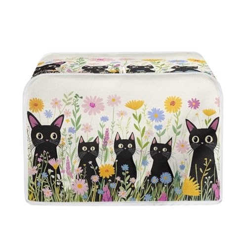 Black Cat Floral-Yellow