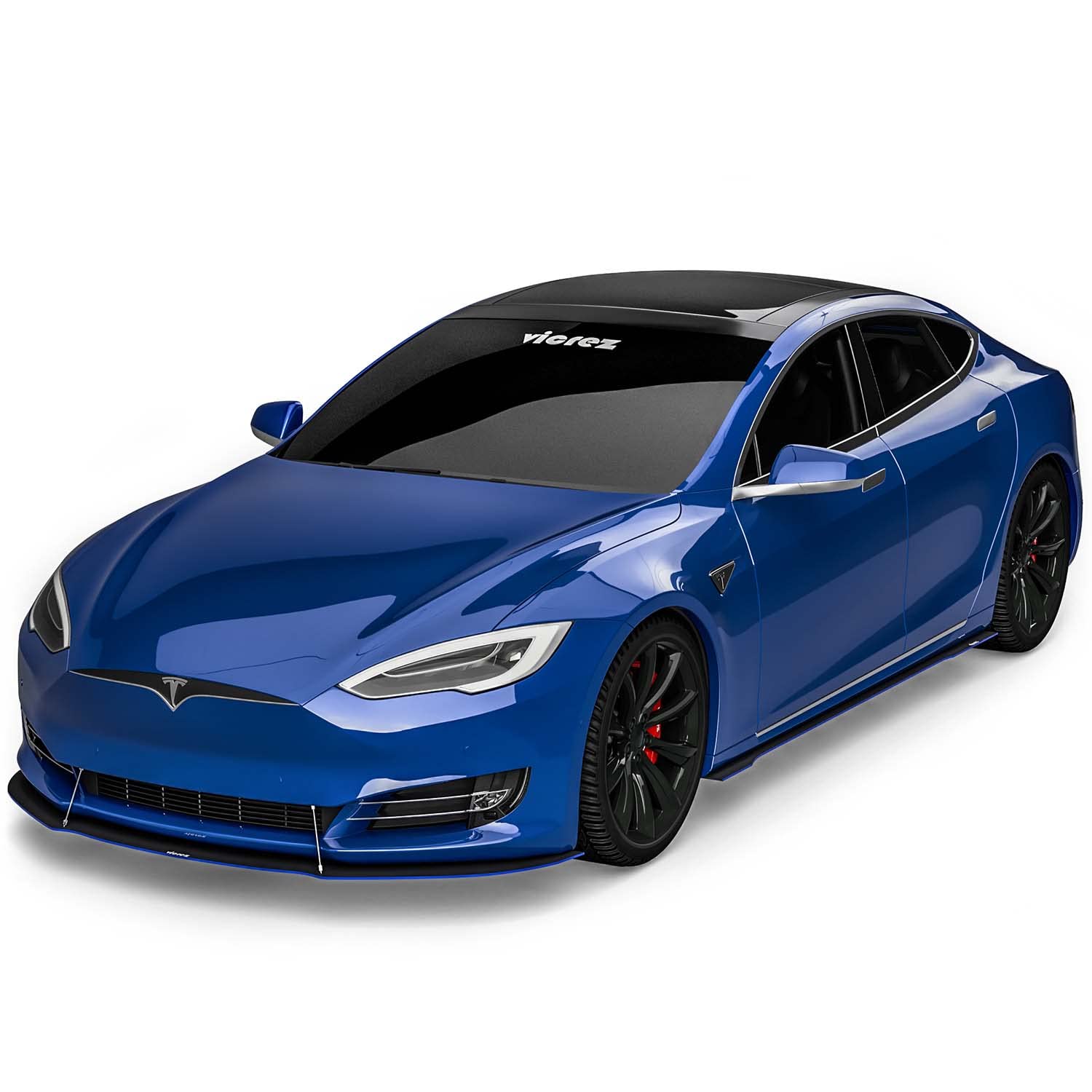 Vicrez VR1 Side Splitter vz102386 - Compatible with Tesla Model S 2015-2021 | Front Bumper Lip Spoiler | Aggressive Styling & Improved Aerodynamics | Perfect for Car Enthusiasts & Performance Upgrades