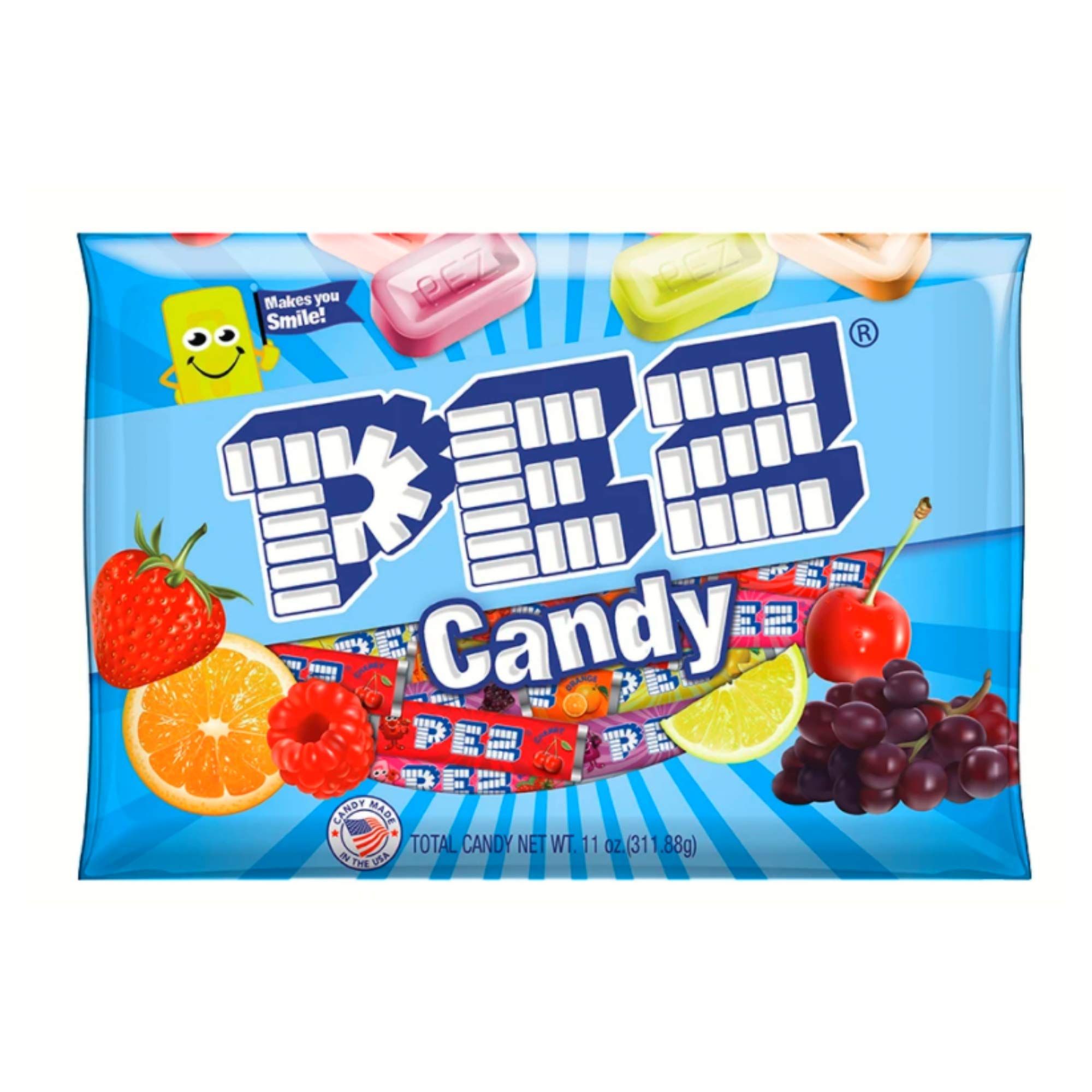 PEZ Candy Refill Rolls Variety Pack - 11 oz Bulk Bag (35 Full Rolls) | Assorted Flavors for Candy Dispensers, Party Favors, Halloween Treats & Office Snacks