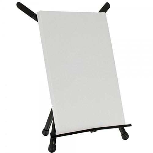 SoHo Urban Artist Black Aluminum Tabletop Easel Stand - Portable Display Easel for Painting Canvas, Artwork, Photos & Crafts (Set of 12) - Perfect for Artists, Students, Home Decor & Studio Use